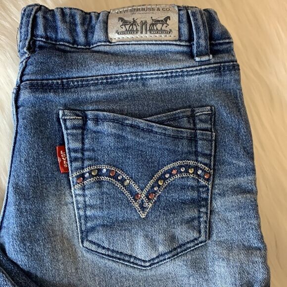 Levi’s Girls Super Skinny Rhinestone Jeans Size 10 - Picture 9 of 9